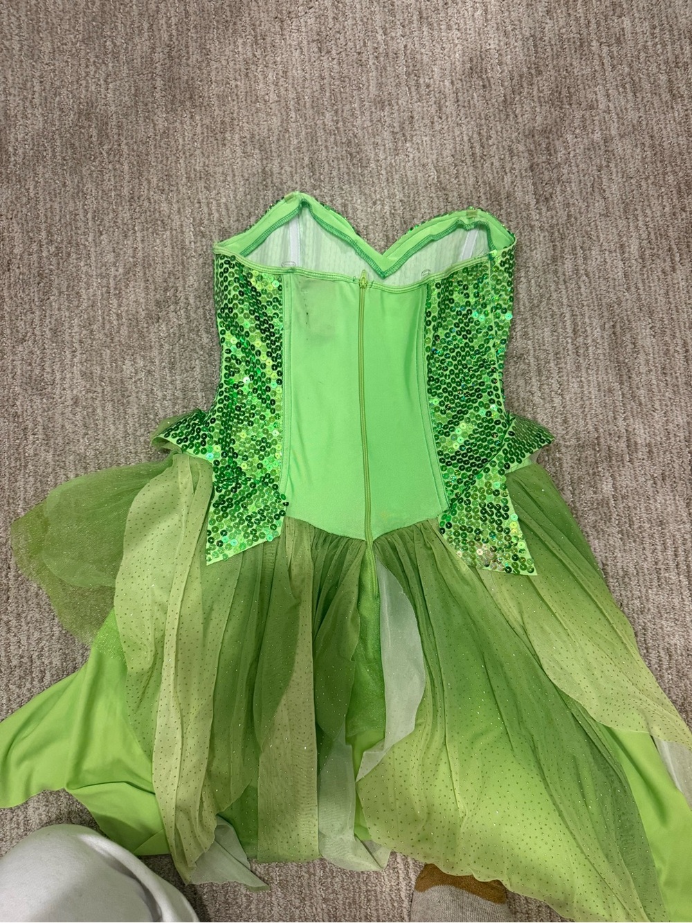 Strapless disney tinker bell costume size small place for straps zip up - Picture 7 of 10